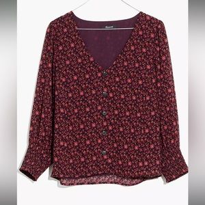 Madewell Floral Button Top | Size 10